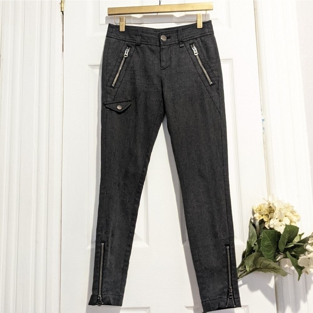 Armani Exchange Herringbone Ponte Pants Gray